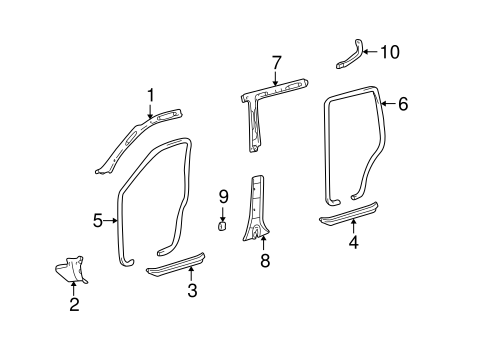 BODY/INTERIOR TRIM - PILLARS for 2001 Toyota Land Cruiser #1