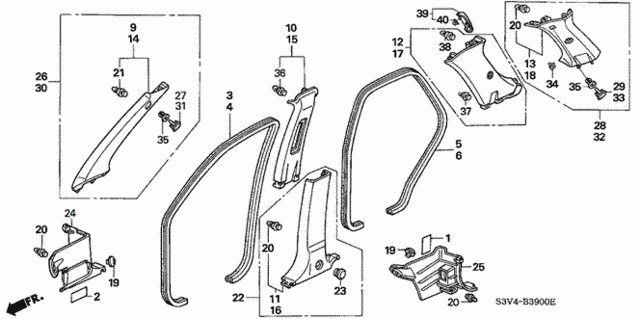 Pillar Garnish for 2001 Acura MDX #0