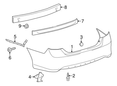 BODY/BUMPER & COMPONENTS - REAR for 2013 Toyota Camry #1