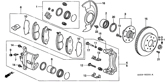 Chassis/Front Brake (2) for 2000 Honda CIVIC COUPE #1