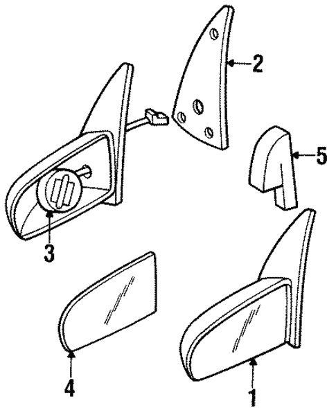 Outside Mirrors for 1992 Saturn SC #0