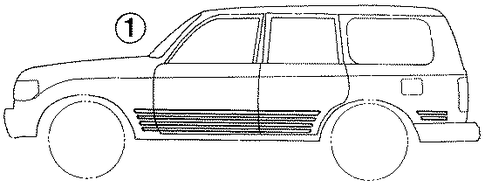 BODY/STRIPE TAPE for 1997 Toyota Land Cruiser #1