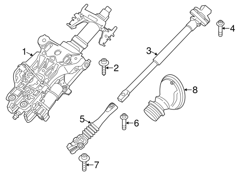 Steering Column Components for 2011 BMW 550i GT #0