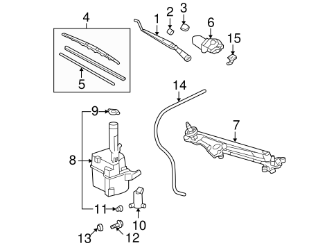 BODY/WIPER & WASHER COMPONENTS for 2004 Toyota Solara #1