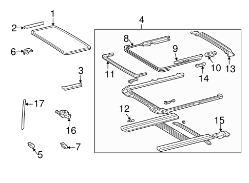 ELECTRICAL/SUNROOF for 1998 Toyota Camry #1