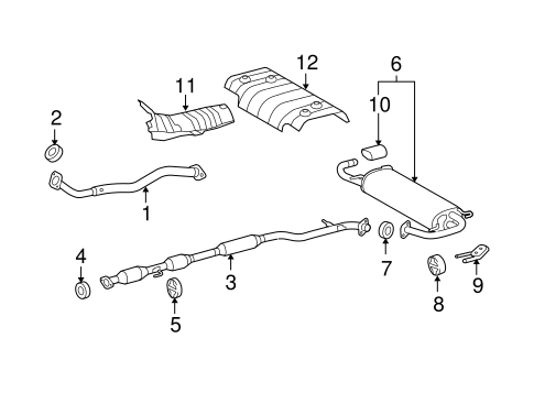 EXHAUST SYSTEM/EXHAUST COMPONENTS for 2010 Toyota Venza #1