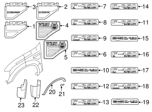 Body/Exterior Trim - Fender for 2010 Ford F-250 Super Duty #1