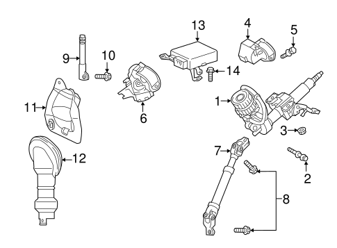 STEERING/STEERING COLUMN ASSEMBLY for 2012 Scion tC #1