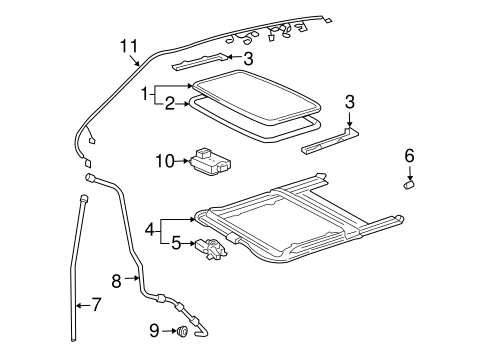 BODY/SUNROOF for 2003 Toyota Land Cruiser #1