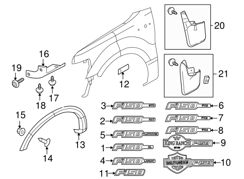 Body/Exterior Trim - Fender for 2012 Ford F-150 #1