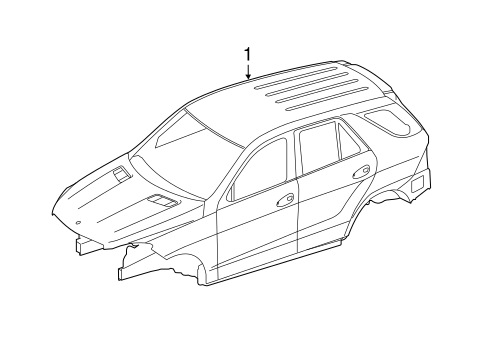 Body Shell for 2017 Mercedes-Benz GLE 350 #0
