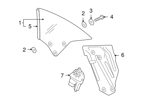 Quarter Window for 2016 Volkswagen Eos #0