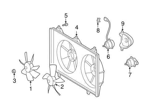 COOLING SYSTEM/COOLING FAN for 2005 Toyota Solara #1