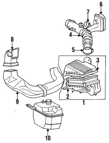 ENGINE/AIR INTAKE for 1997 Toyota Corolla #1
