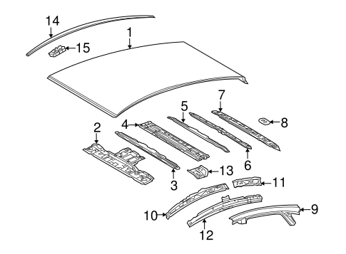 BODY/EXTERIOR TRIM - ROOF for 2011 Toyota Prius #2