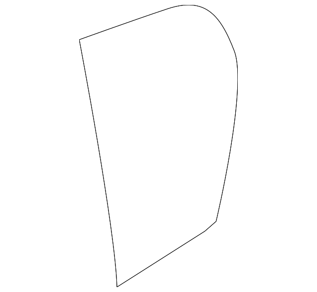 13124134 Деталь FIXED GLASS, LEFT