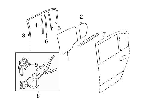 Astra GLASS - REAR DOOR