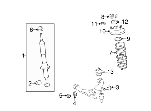 FRONT SUSPENSION/STRUTS & COMPONENTS for 2016 Toyota 4Runner #1