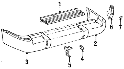 BODY/BUMPER & COMPONENTS - REAR for 1997 Toyota Land Cruiser #1