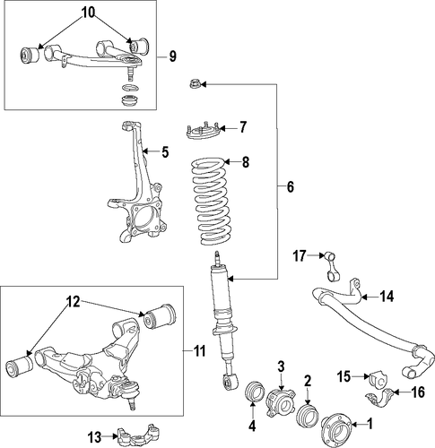 FRONT SUSPENSION/SUSPENSION COMPONENTS for 2014 Toyota Land Cruiser #1