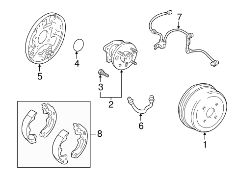 BRAKES/ANTI-LOCK BRAKES for 1998 Toyota Corolla #2