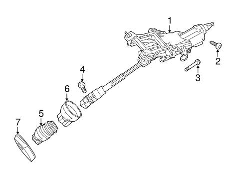 Steering/Steering Column Assembly for 2012 Ford Focus #1