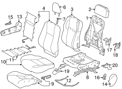 BODY/PASSENGER SEAT COMPONENTS for 2014 Toyota RAV4 #1