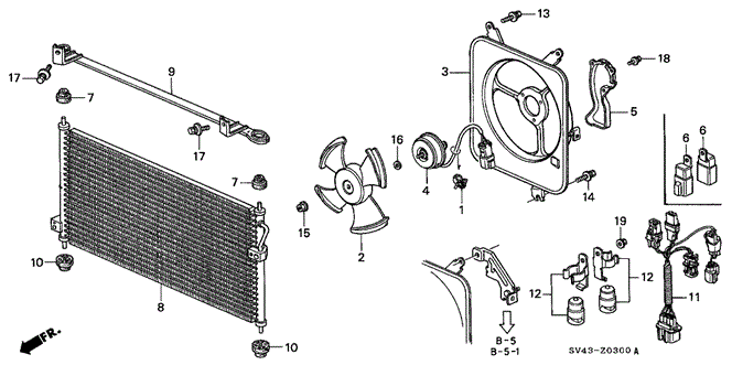 BODY / AIR CONDITIONING/A/C AIR CONDITIONER (CONDENSER) for 1995 Honda ACCORD SEDAN #1