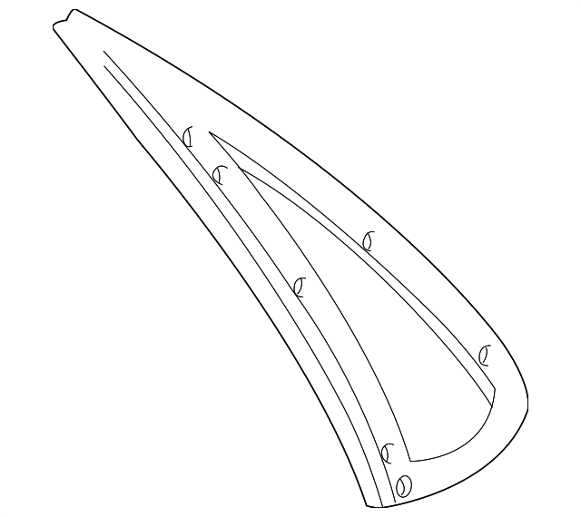 5187596 Деталь QTR GLASS, LEFT