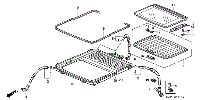 INTERIOR / BUMPER/SLIDING ROOF (1) for 1997 Honda ACCORD COUPE #1