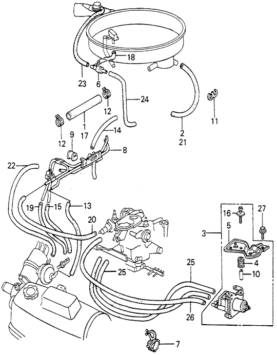 ELECTRICAL / EXHAUST / HEATER / FUEL/TUBING (3) for 1981 Honda CIVIC HATCHBACK #1
