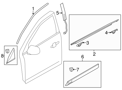 MKT EXTERIOR TRIM - FRONT DOOR