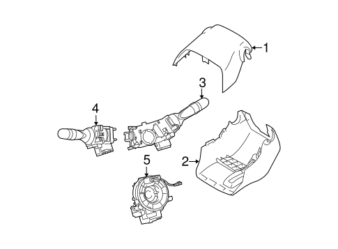 STEERING/SHROUD, SWITCHES & LEVERS for 2011 Toyota Prius #1