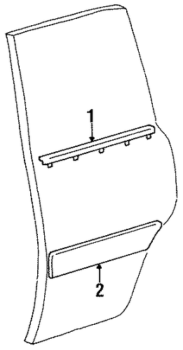 BODY/EXTERIOR TRIM - REAR DOOR for 1997 Toyota Land Cruiser #1