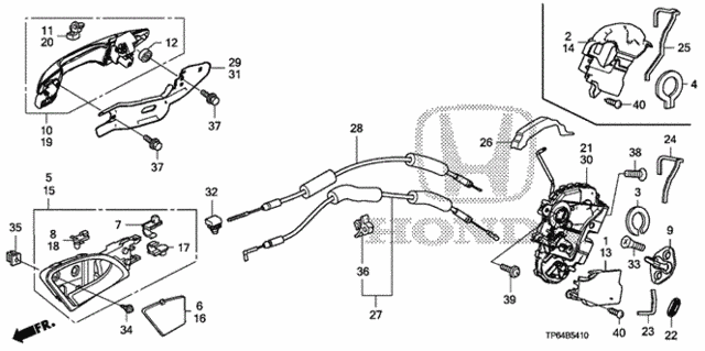 Rear Door Locks - Outer Handle for 2011 Honda Accord Crosstour #0