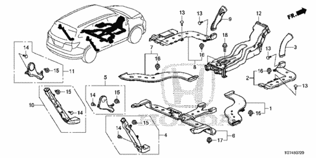 Duct for 2017 Honda Pilot #0