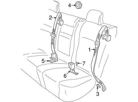 V70 REAR SEAT BELTS