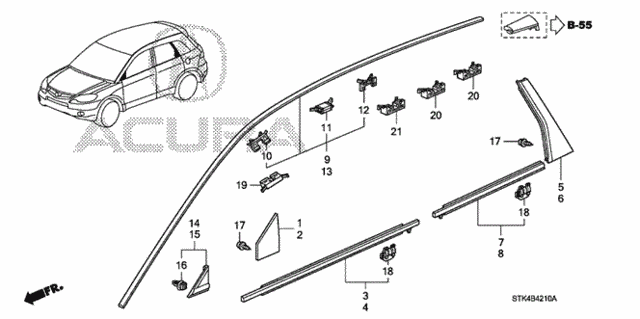 Molding for 2008 Acura RDX #0
