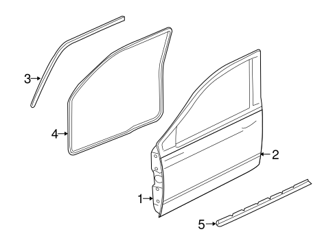 Door & Components for 2011 Ram Dakota #0