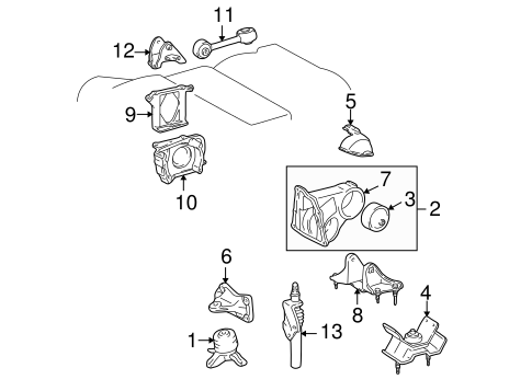 ENGINE/ENGINE & TRANS MOUNTING for 2000 Toyota Avalon #1