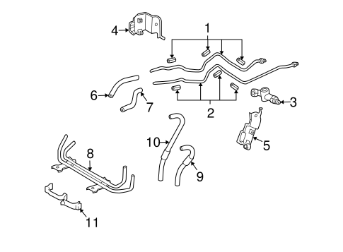 COOLING SYSTEM/TRANS OIL COOLER LINES for 2009 Toyota FJ Cruiser #1