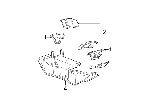 Engine/Engine & Trans Mounting for 2000 Ford Mustang #1