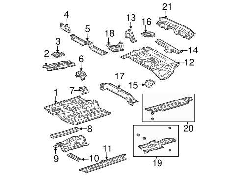 BODY/FLOOR & RAILS for 2004 Toyota Prius #1