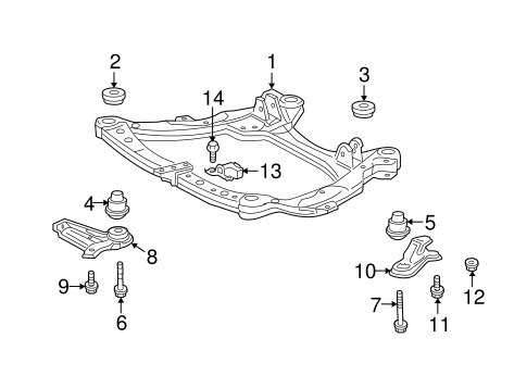 FRONT SUSPENSION/SUSPENSION MOUNTING for 2011 Toyota Highlander #1