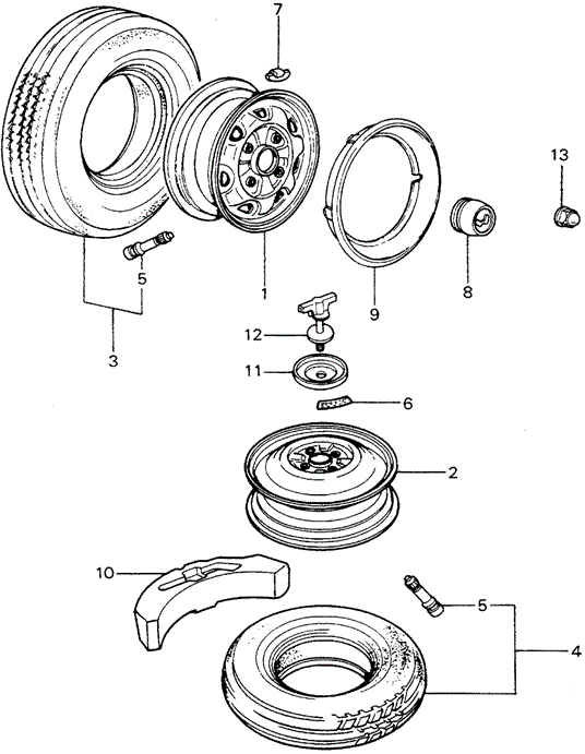 CHASSIS/WHEELS for 1982 Honda CIVIC HATCHBACK #1