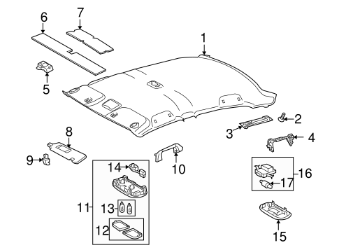 BODY/INTERIOR TRIM - ROOF for 2012 Toyota Corolla #1