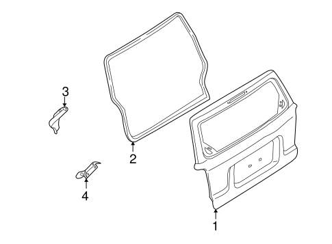 Body/Gate & Hardware for 2001 Ford Escape #1