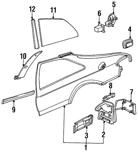900 EXTERIOR TRIM - QUARTER PANEL