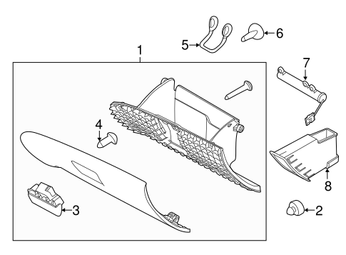 Body/Glove Box for 2011 Ford Fusion #1