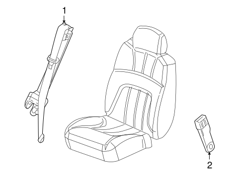 9-7x FRONT SEAT BELTS